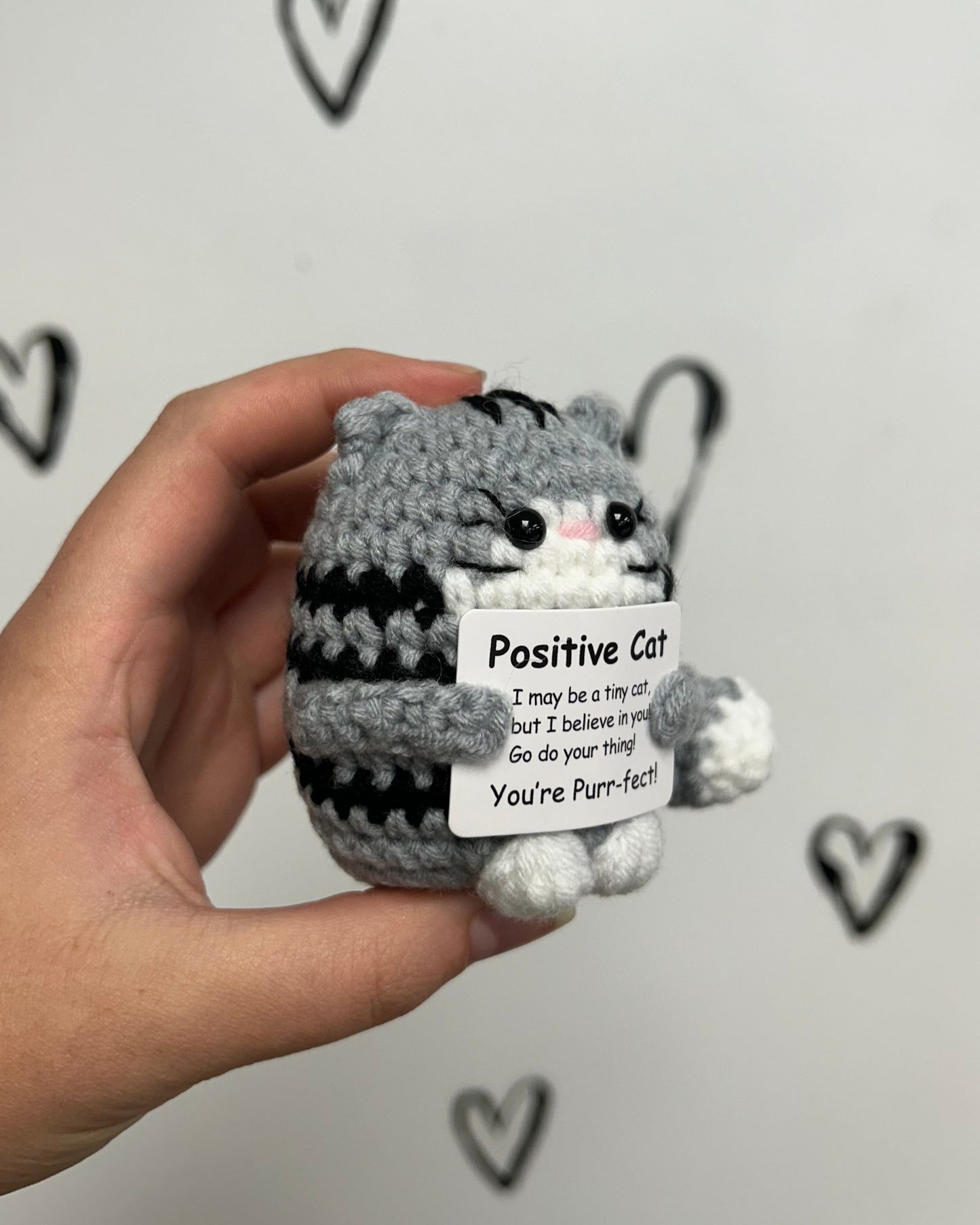 Positive Brown Cat Tiny Stuffy