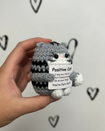 Positive Brown Cat Tiny Stuffy