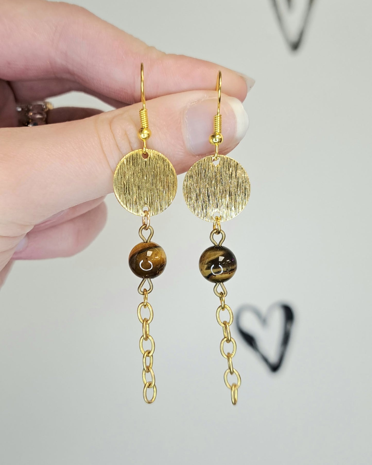 Rowena Tigers Eye Earrings