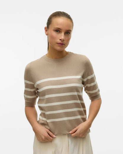 The Saba Crew Neck Stripe Top