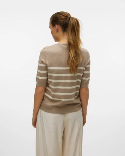 The Saba Crew Neck Stripe Top