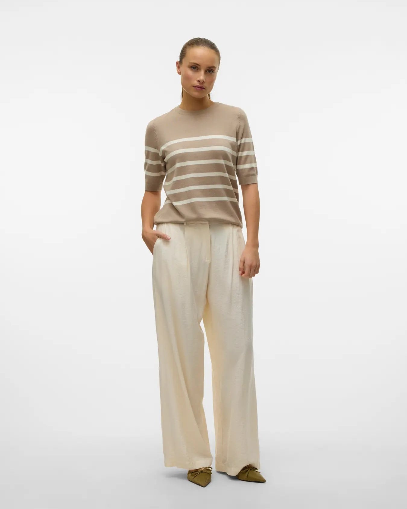 The Saba Crew Neck Stripe Top