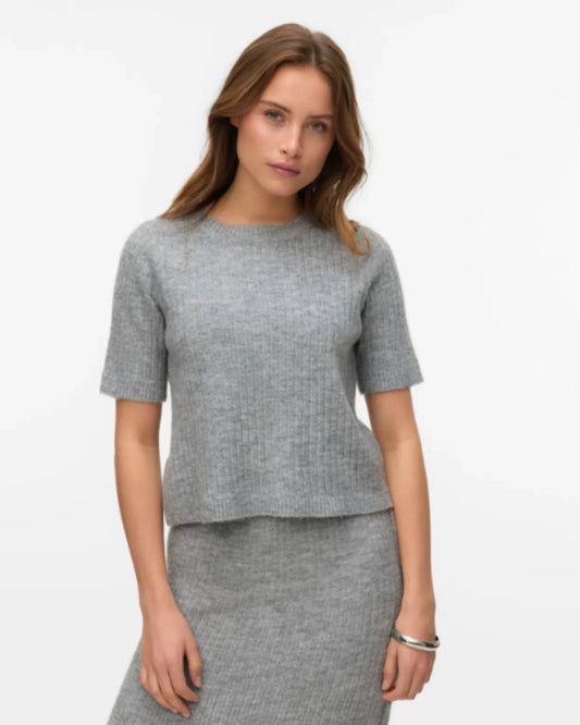 The Sally Crew Neck Half Sleeve Knit - 3 COLORS