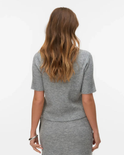 The Sally Crew Neck Half Sleeve Knit - 3 COLORS