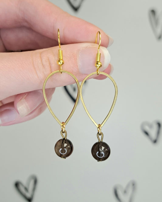 Serena Drop Smoky Quartz Earrings