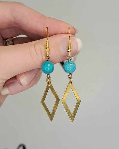 Skylark Blue Howlite Earrings