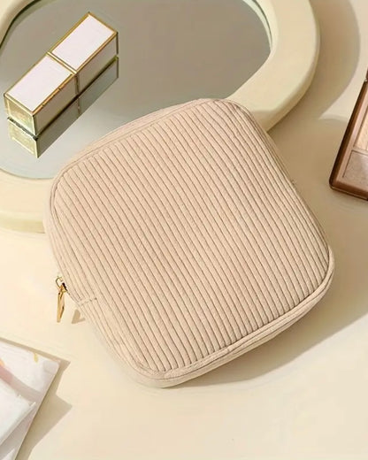 Small Corduroy Cosmetic Bag "The Period Pack"