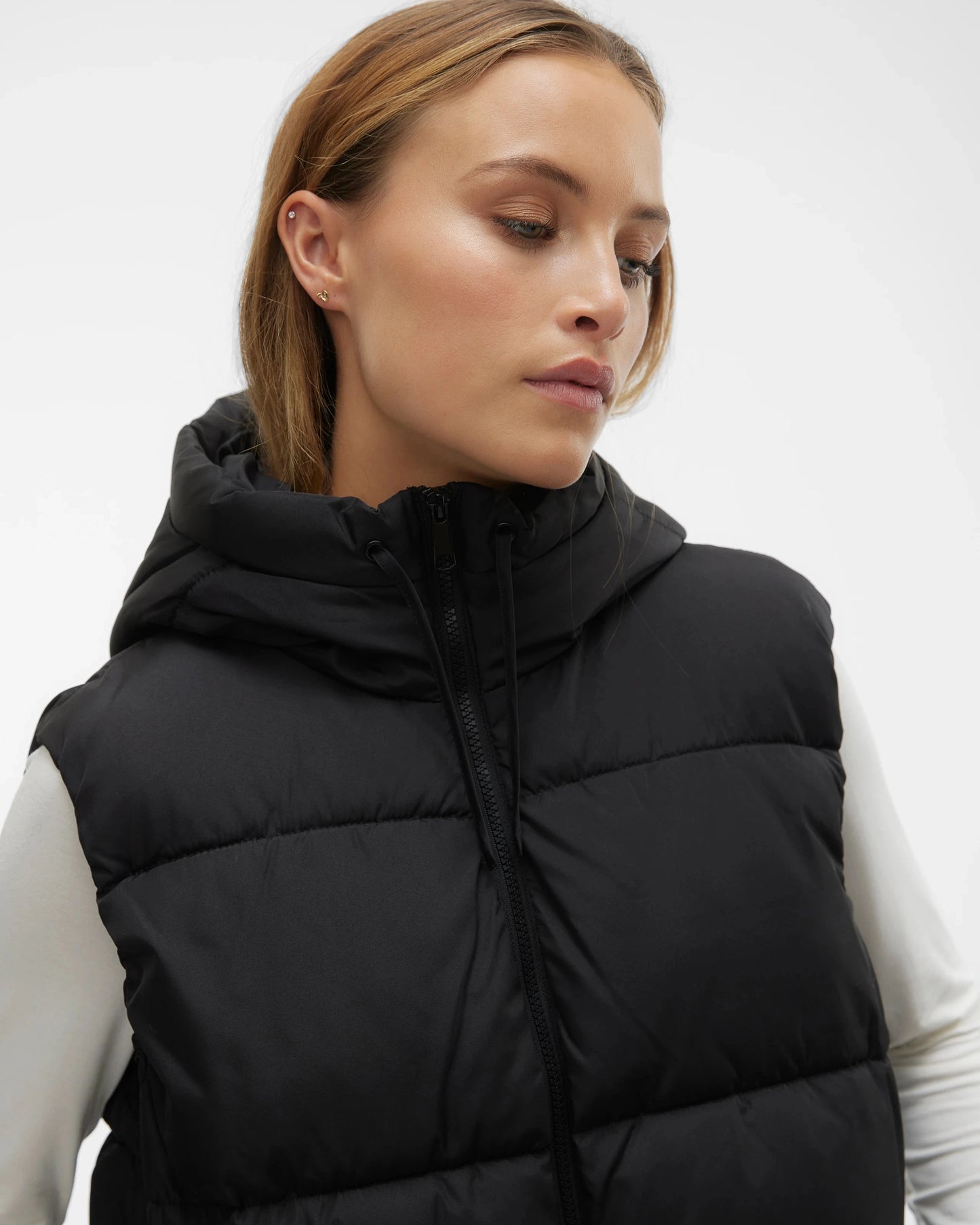 The Liganne Long Puffer Vest