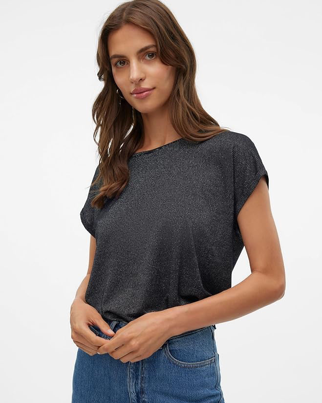 The Lava Glitter Stripe Top: 3 COLORS