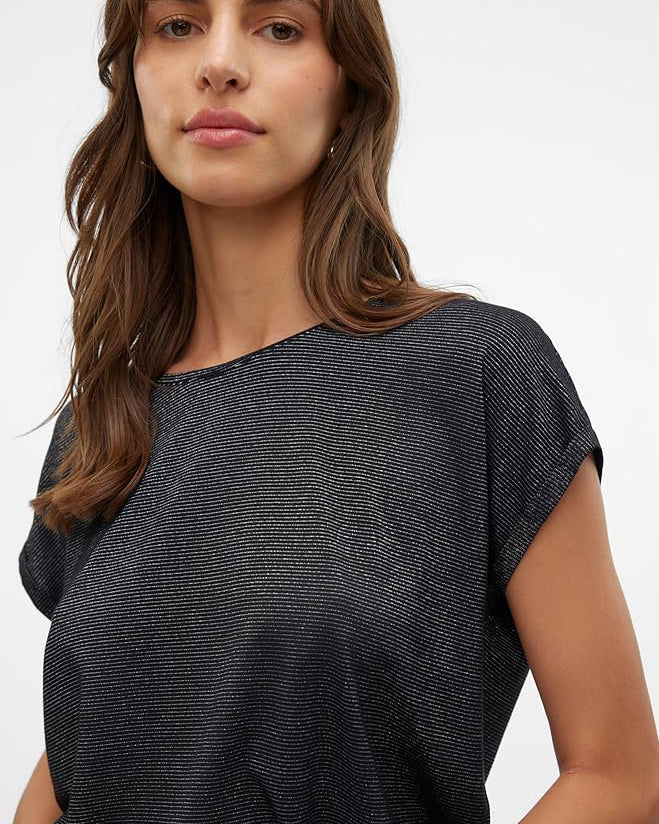 The Lava Glitter Stripe Top: 3 COLORS