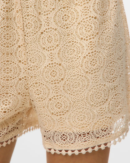 The Maya High Waist Crochet Shorts