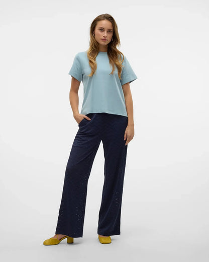 The Thas Eyelet Wide Leg Pants