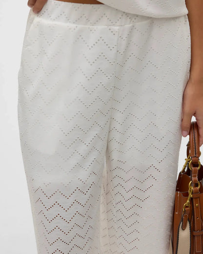 The Thas Eyelet Wide Leg Pants