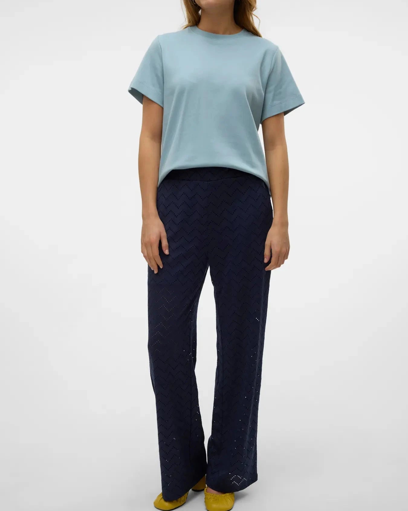The Thas Eyelet Wide Leg Pants