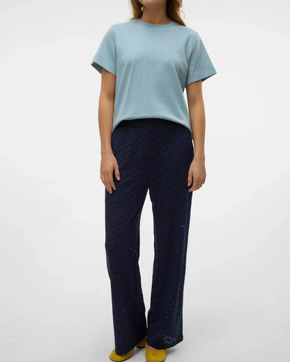 The Thas Eyelet Wide Leg Pants