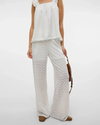 The Thas Eyelet Wide Leg Pants