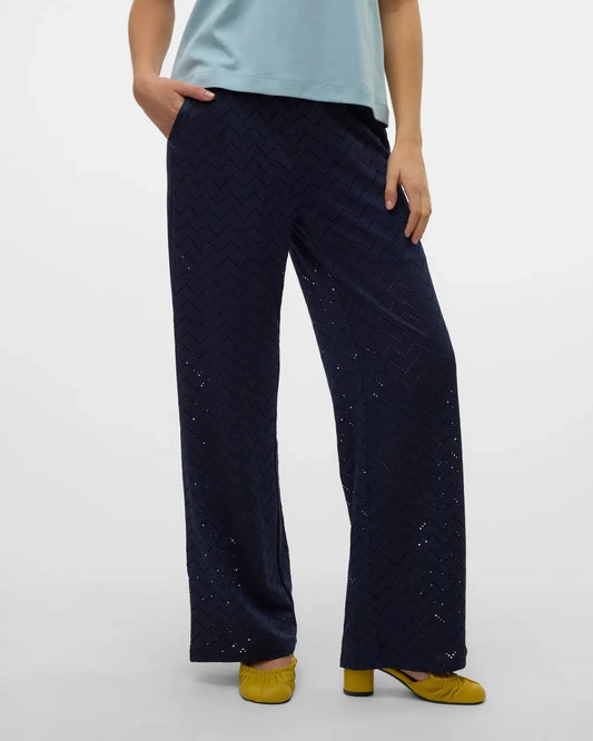 The Thas Eyelet Wide Leg Pants
