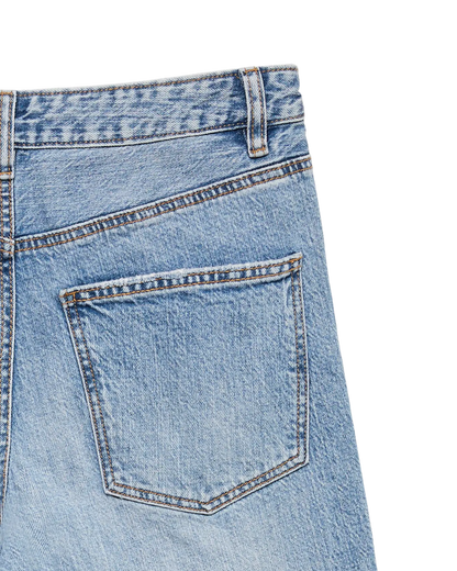 The Tessa High Rise Wide Leg Distressed Jeans