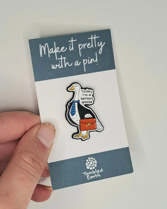 Today I'm A Serious Duck Enamel Pin