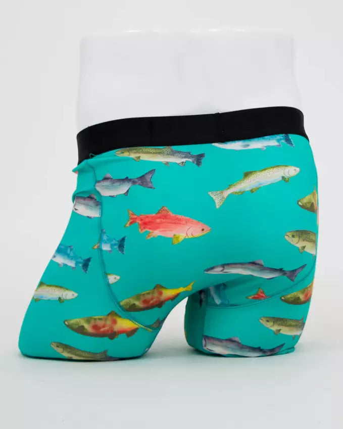 Canadian Salmon Men's Bamboo Boxer Briefs 🍁