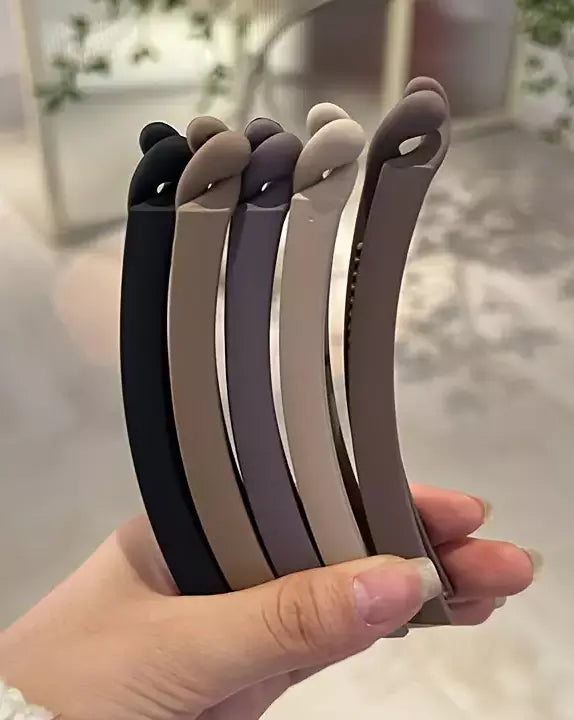 Matte Slim Banana Hair Clip - 5 COLORS