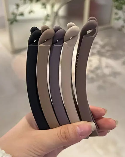 Matte Slim Banana Hair Clip - 5 COLORS