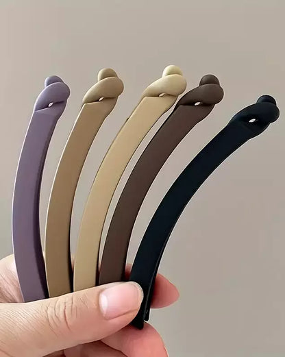 Matte Slim Banana Hair Clip - 5 COLORS