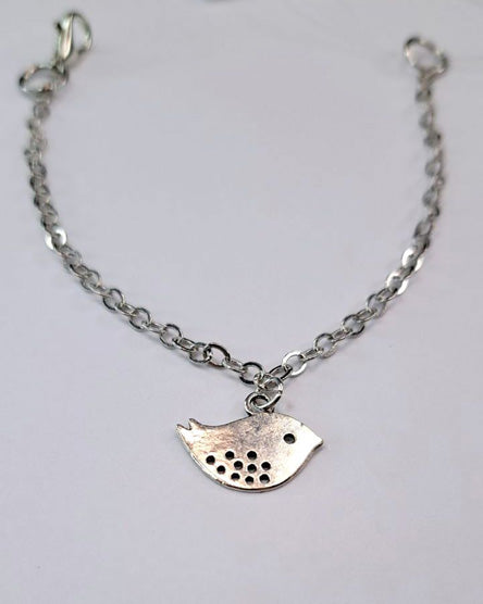 Bird Silver Charm Bracelet