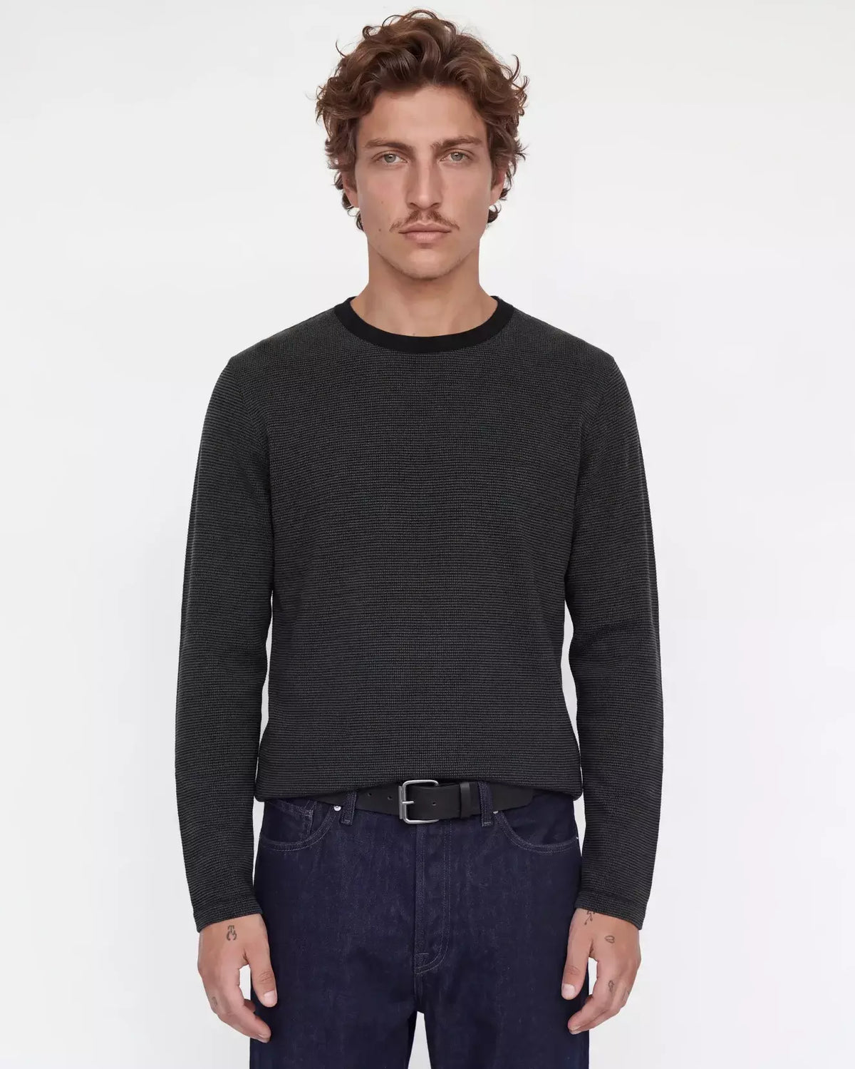 The Blatheo Long Sleeve Shirt: Black