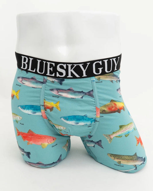 Canadian Salmon Men's Bamboo Boxer Briefs 🍁