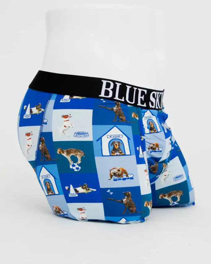 Blue Dog Men's Bamboo Boxer Briefs 🍁