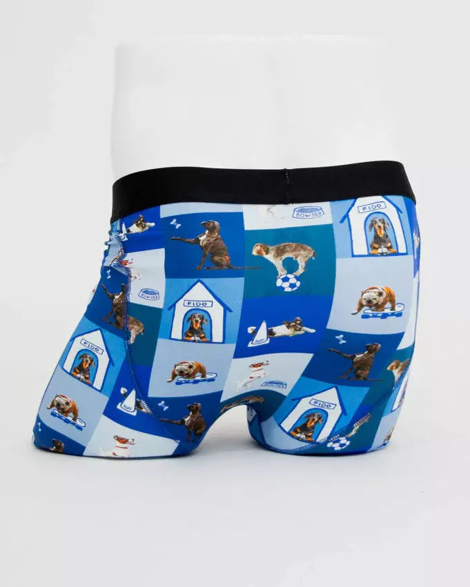 Blue Dog Men's Bamboo Boxer Briefs 🍁