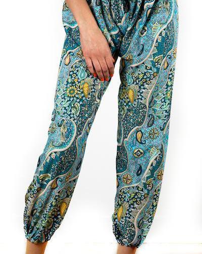 Blue Paisley Bali Pants