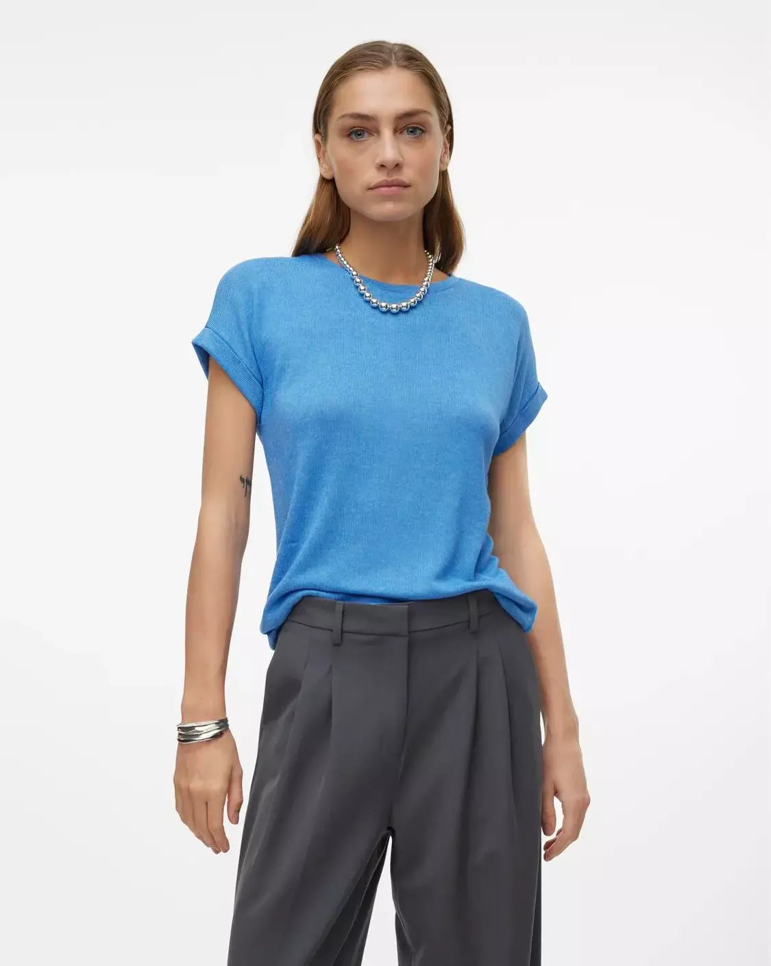 The Brianna Cap Sleeve Crew Neck Top - 3 COLORS