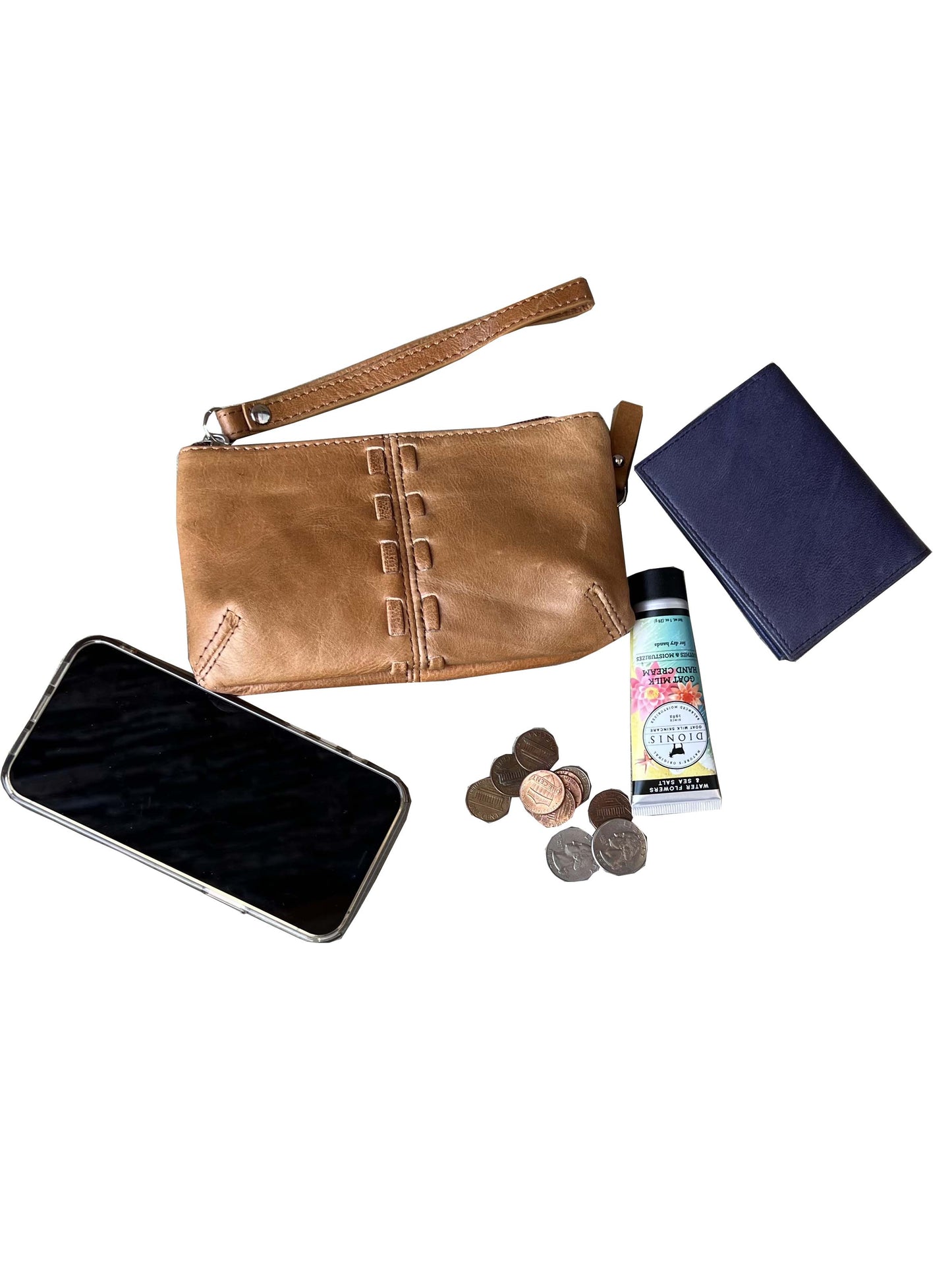 Leather Cosmetic Bag / Mini Wristlet