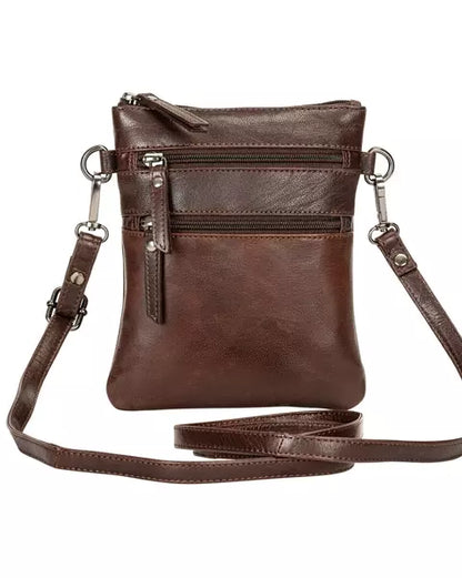The Cedar Leather Compact Crossbody Purse