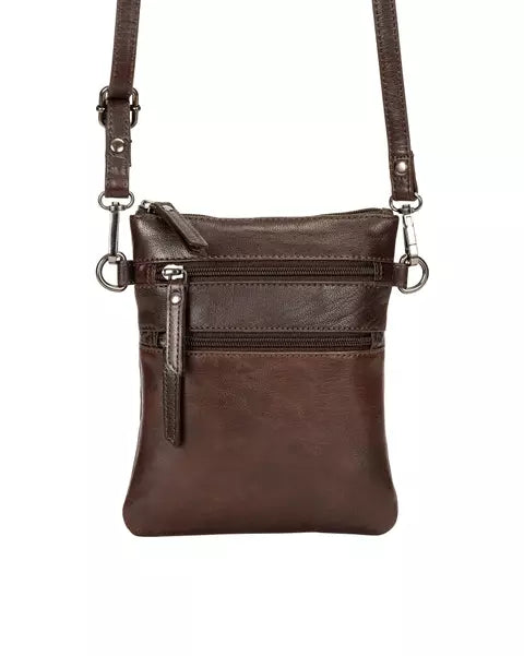The Cedar Leather Compact Crossbody Purse