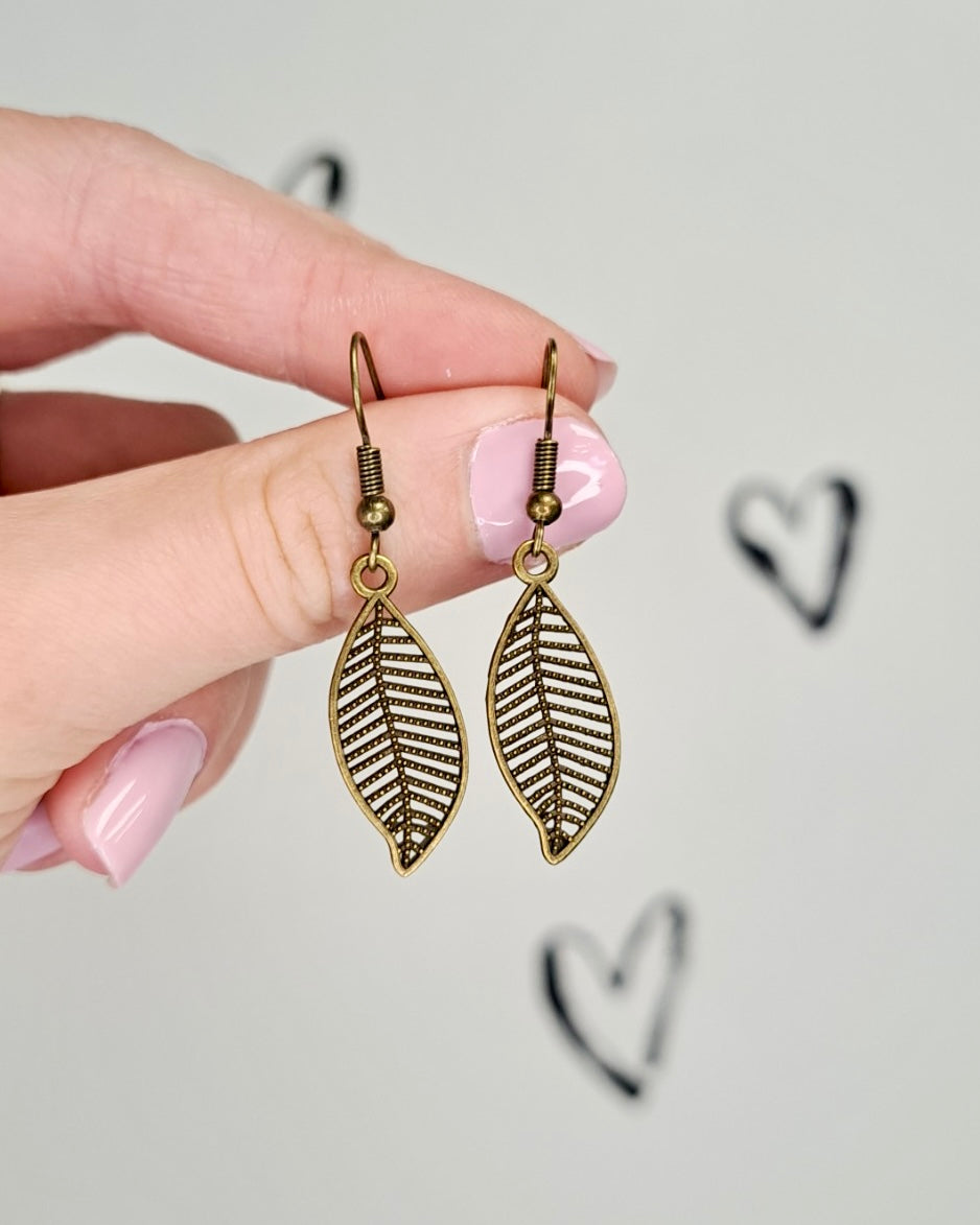 Cherry Leaf Earrings