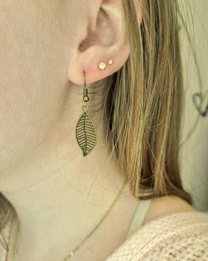 Cherry Leaf Earrings