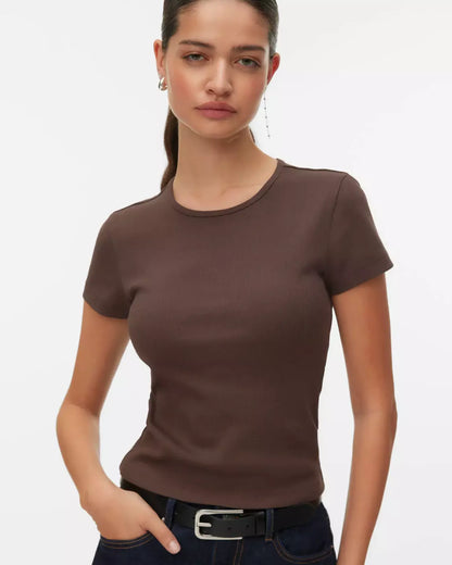 The Chloe Crew Neck Short Top - 5 COLORS