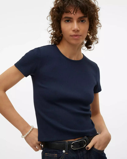 The Chloe Crew Neck Short Top - 5 COLORS