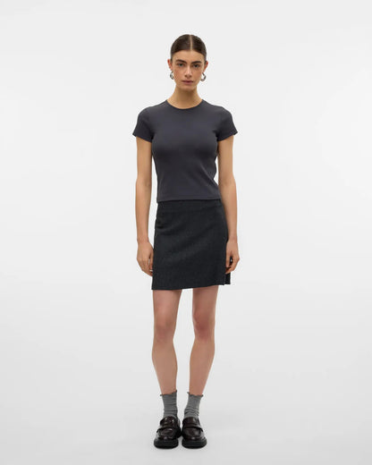 The Chloe Crew Neck Short Top - 2 COLORS