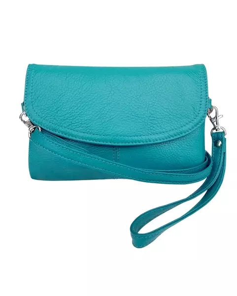 Leather Crossbody + Clutch Purse