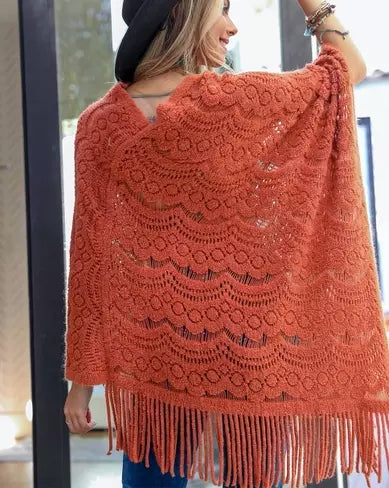 The Scallop Lace Poncho - 3 COLORS