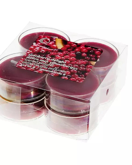 Cranberry Delight Tealight Candles