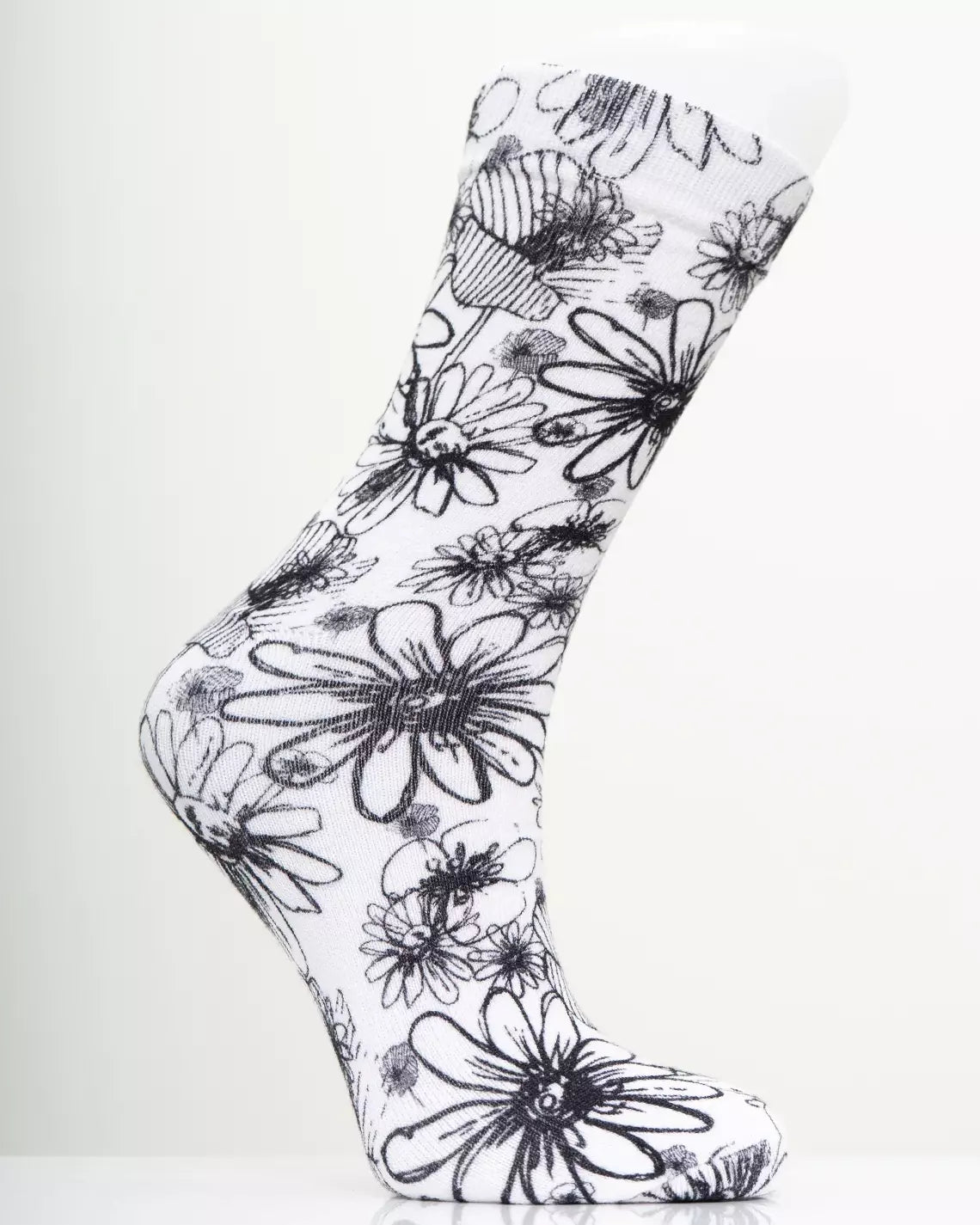 Flower Sketch Bamboo Dress Socks 🍁