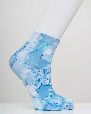 Denim Clouds Bamboo Ankle Socks 🍁