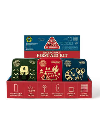 Emergency First Aid Kit Outdoor Tin