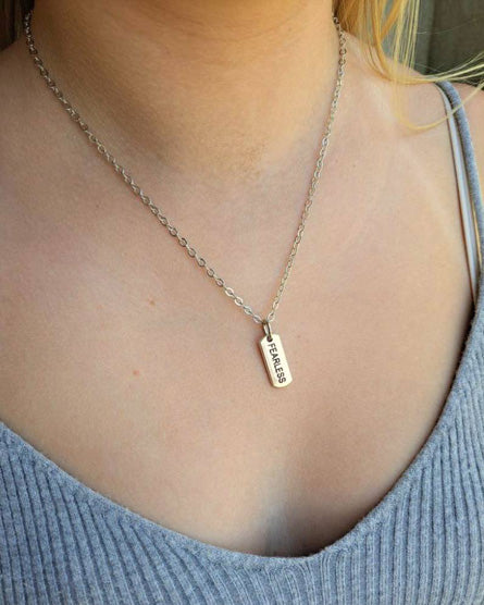 Fearless on sale bar necklace