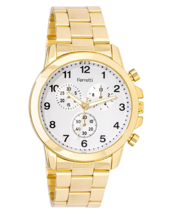 Men's Gold Chronograph Watch